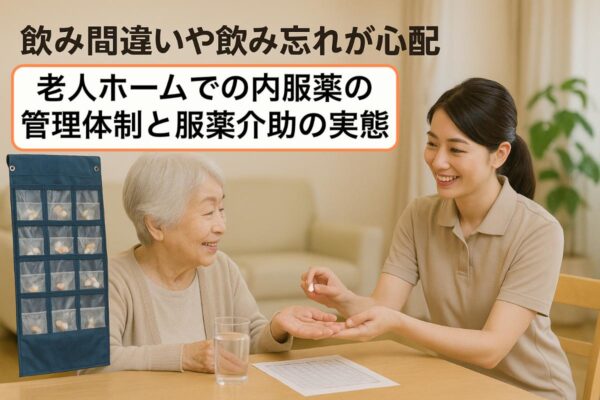 飲み間違いや飲み忘れが心配！老人ホームでの内服薬の管理体制と服薬介助の実態 イメージ