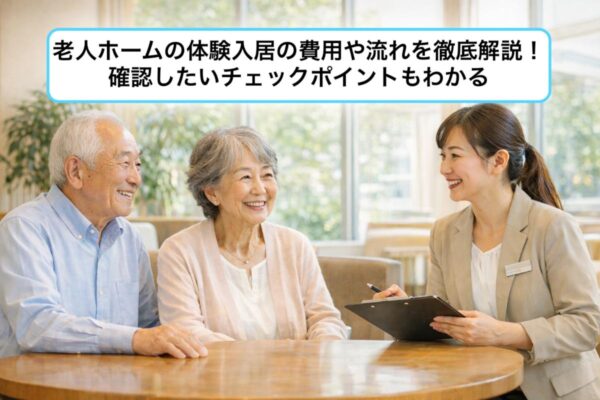 老人ホームの体験入居の費用や流れを徹底解説！確認したいチェックポイントもわかる イメージ
