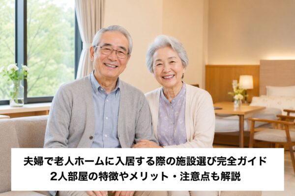 夫婦で老人ホームに入居する際の施設選び完全ガイド｜2人部屋の特徴やメリット・注意点も解説 イメージ